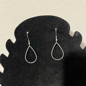Silver Tone Teardrop Earrings